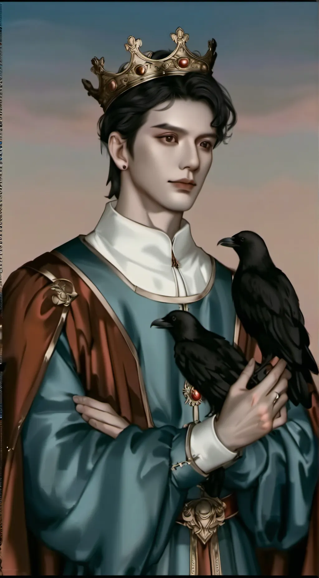 ai character: King Michael  background