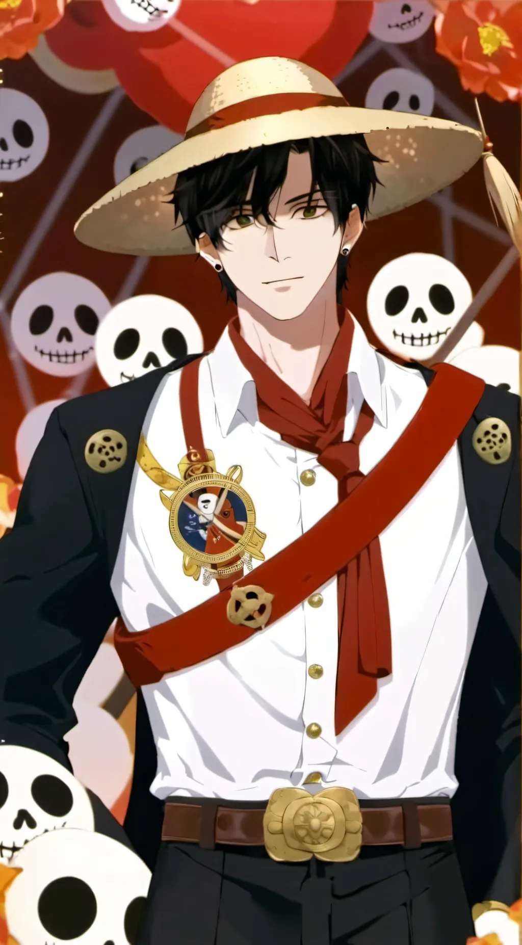 ai character: Straw hats background