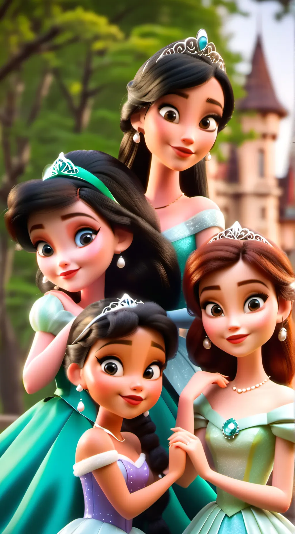 ai character: mila lily tess mia background