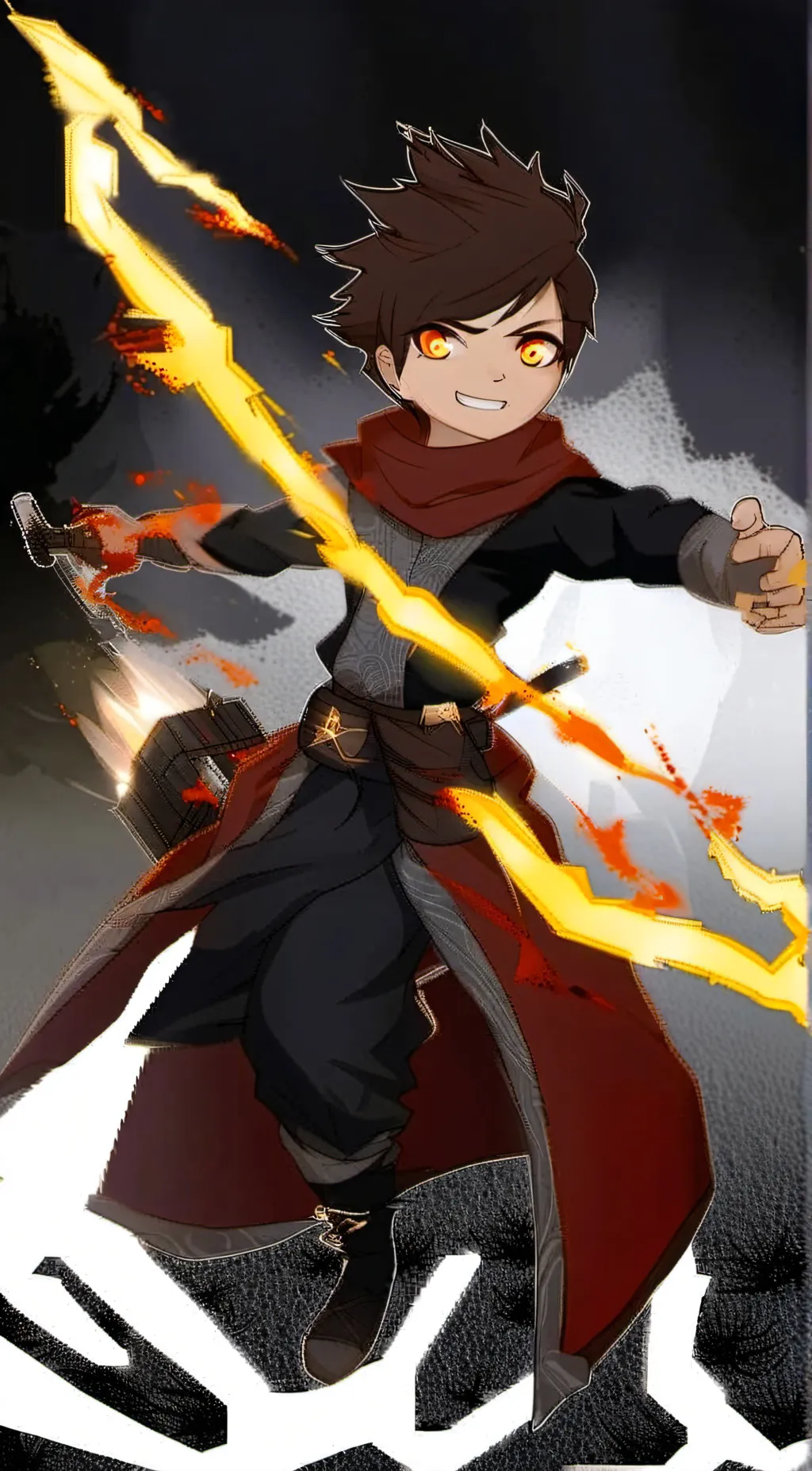 ai character: Kai from ninjago  background