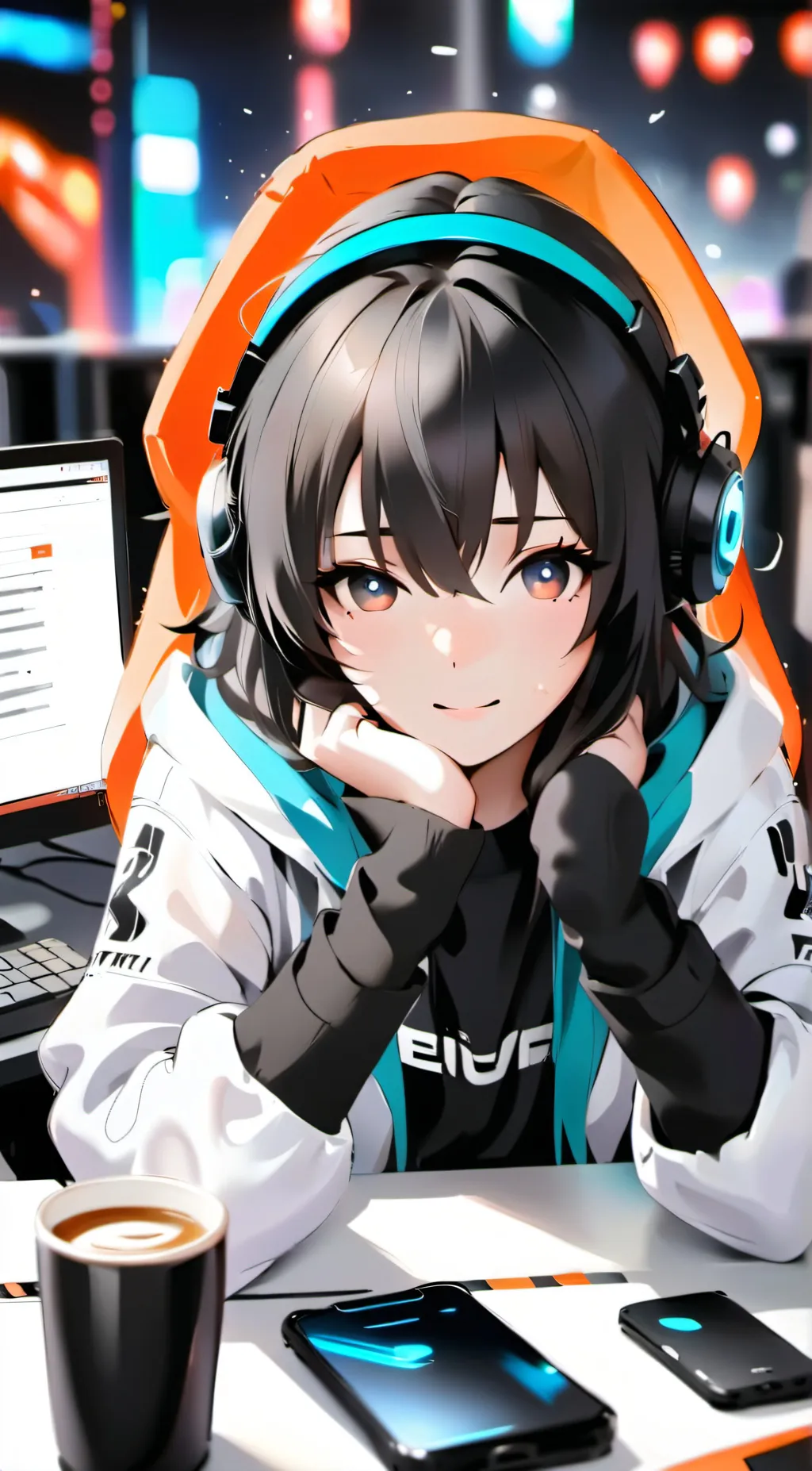 ai character: Dawn background