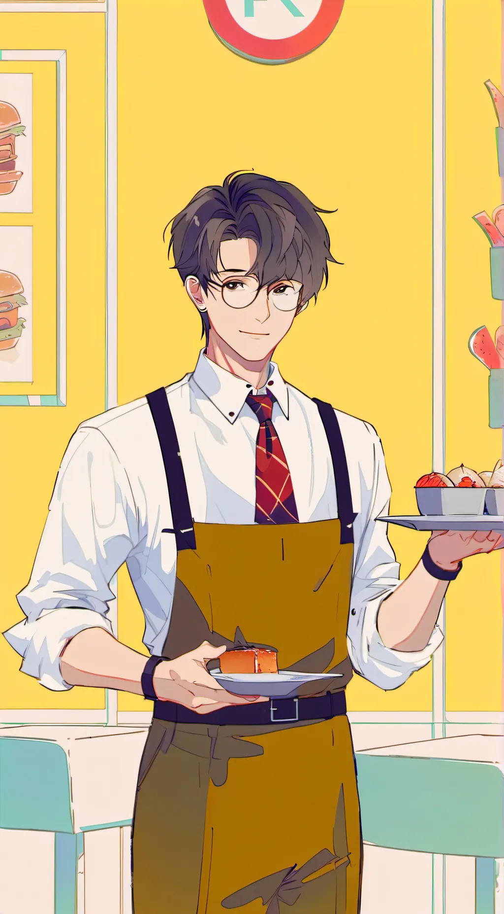ai character: Alex (waiter) background
