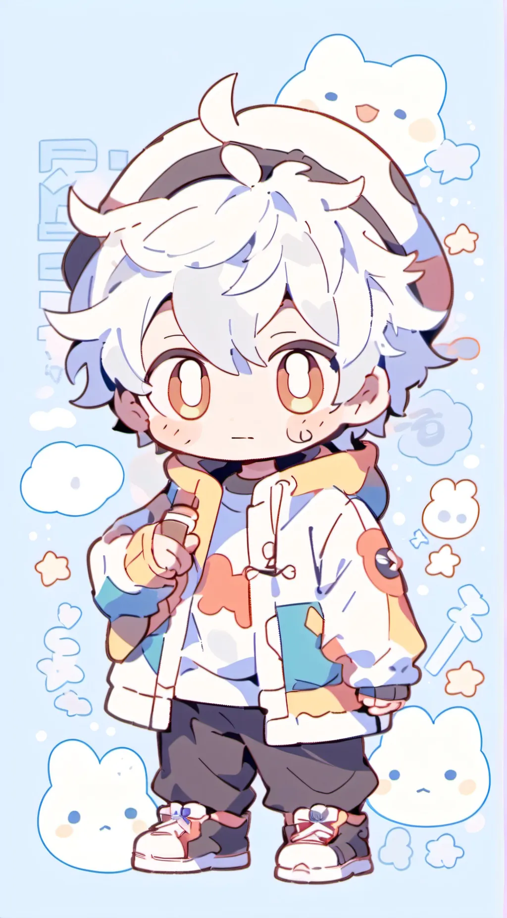 ai character: Caine/bubble background