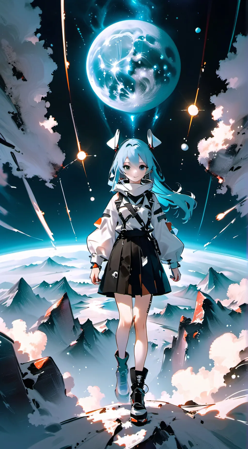 ai character: Aurora background