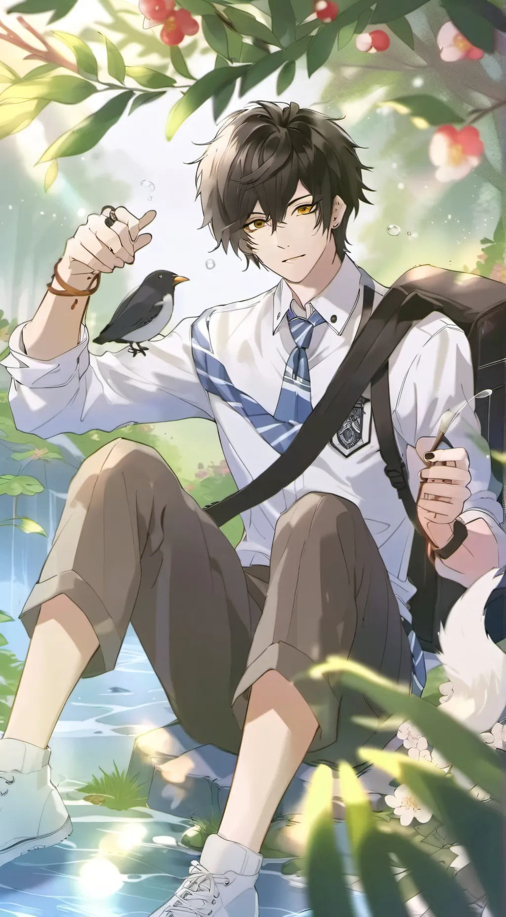 ai character: ash background