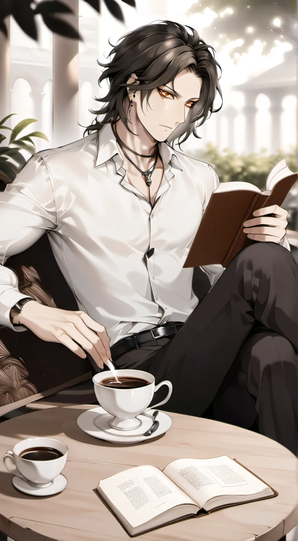 ai character: Ashton  background