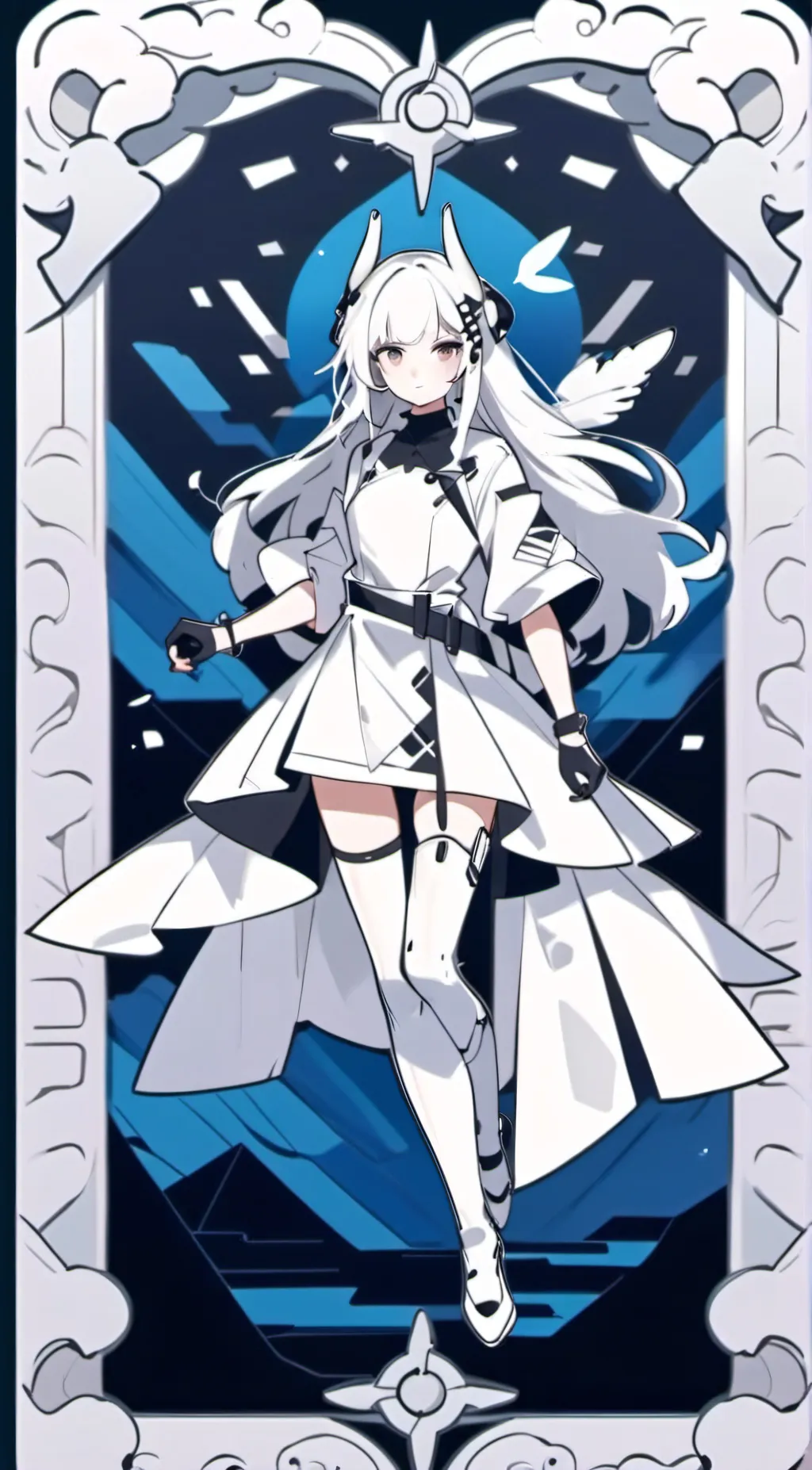 ai character: godess of water background