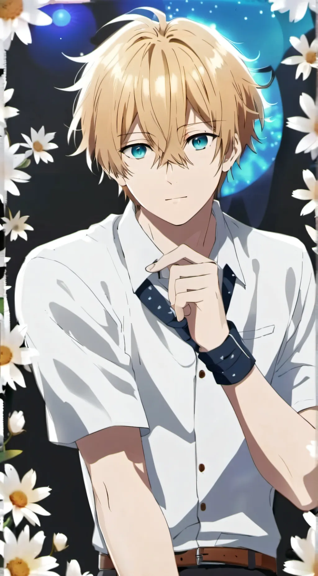 ai character: Oshi No Ko | Aqua background