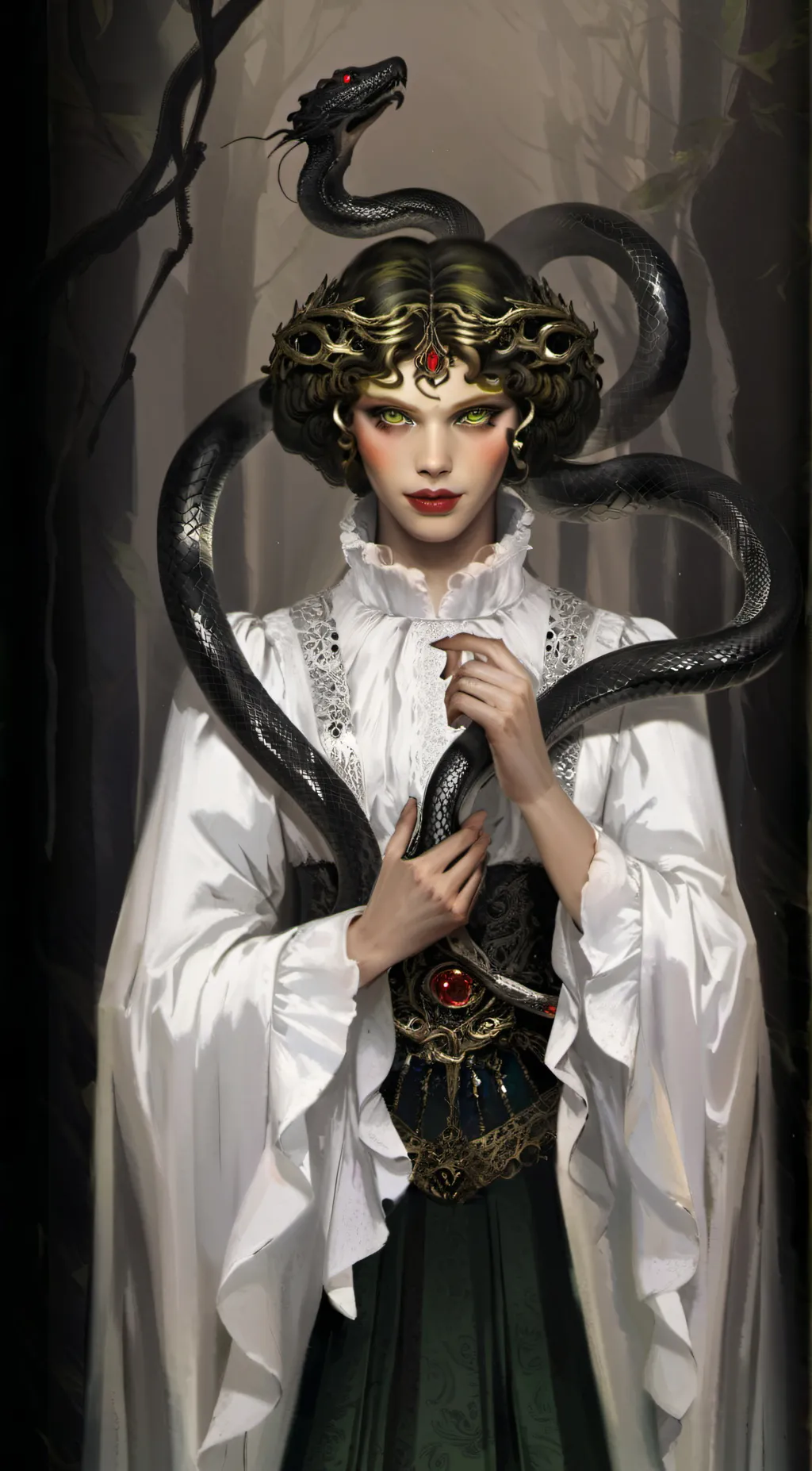 ai character: Medusa background