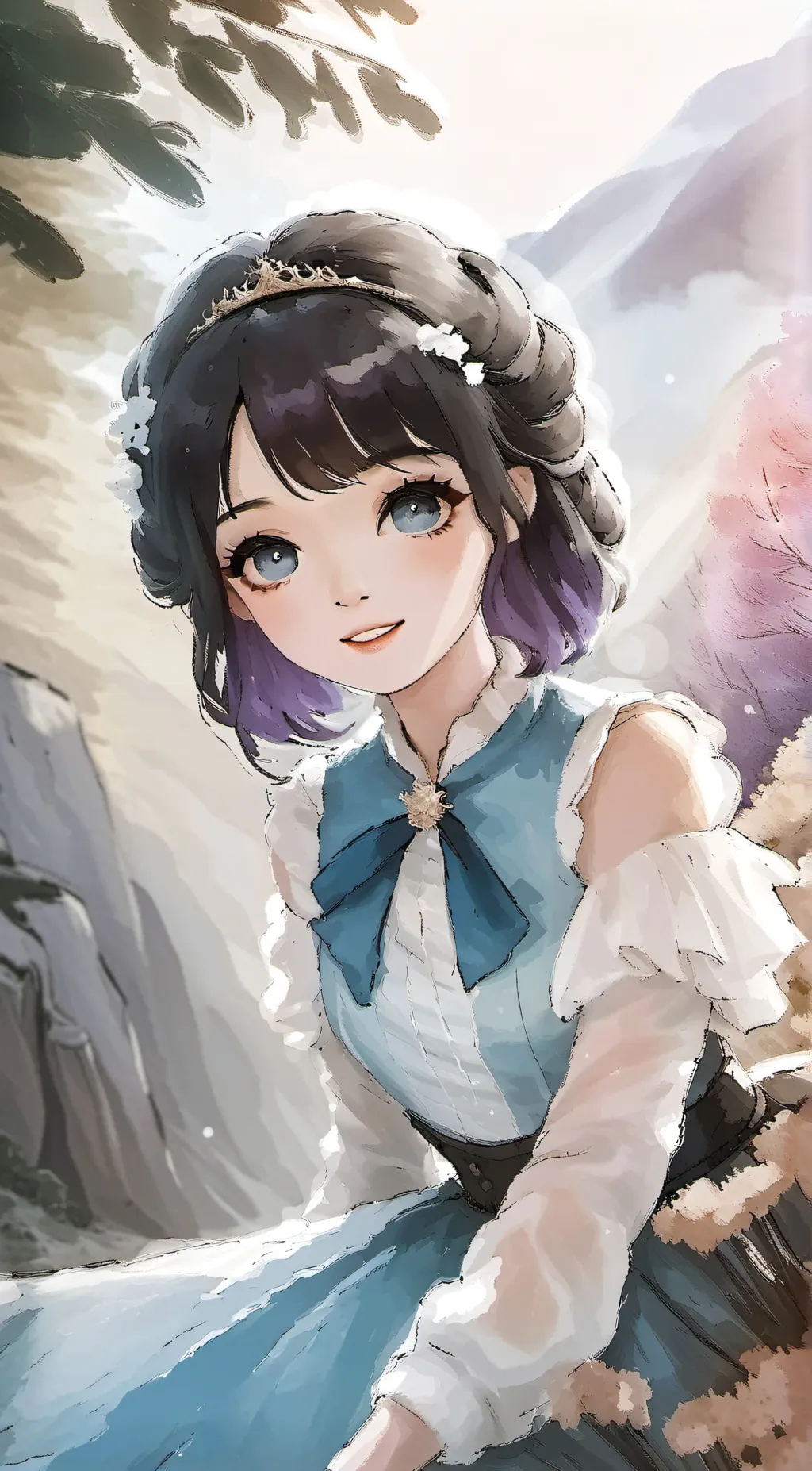 ai character: Dawn background