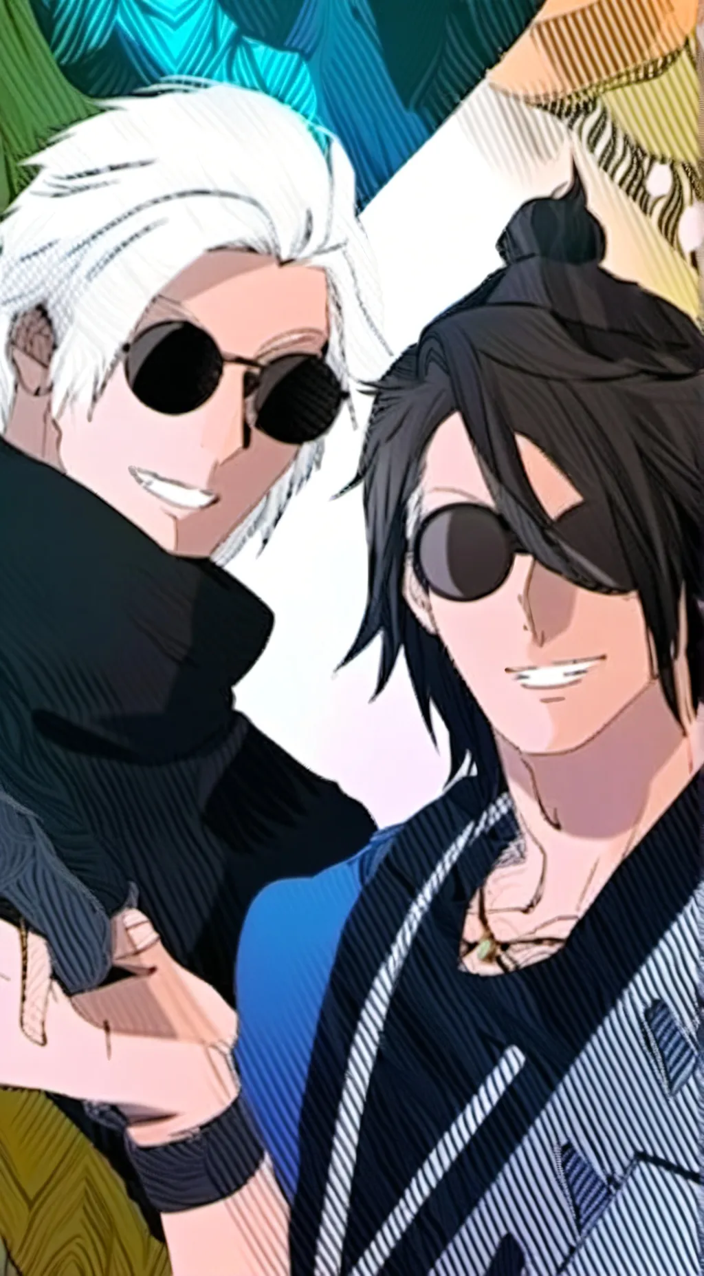 ai character: Geto and Gojo  background