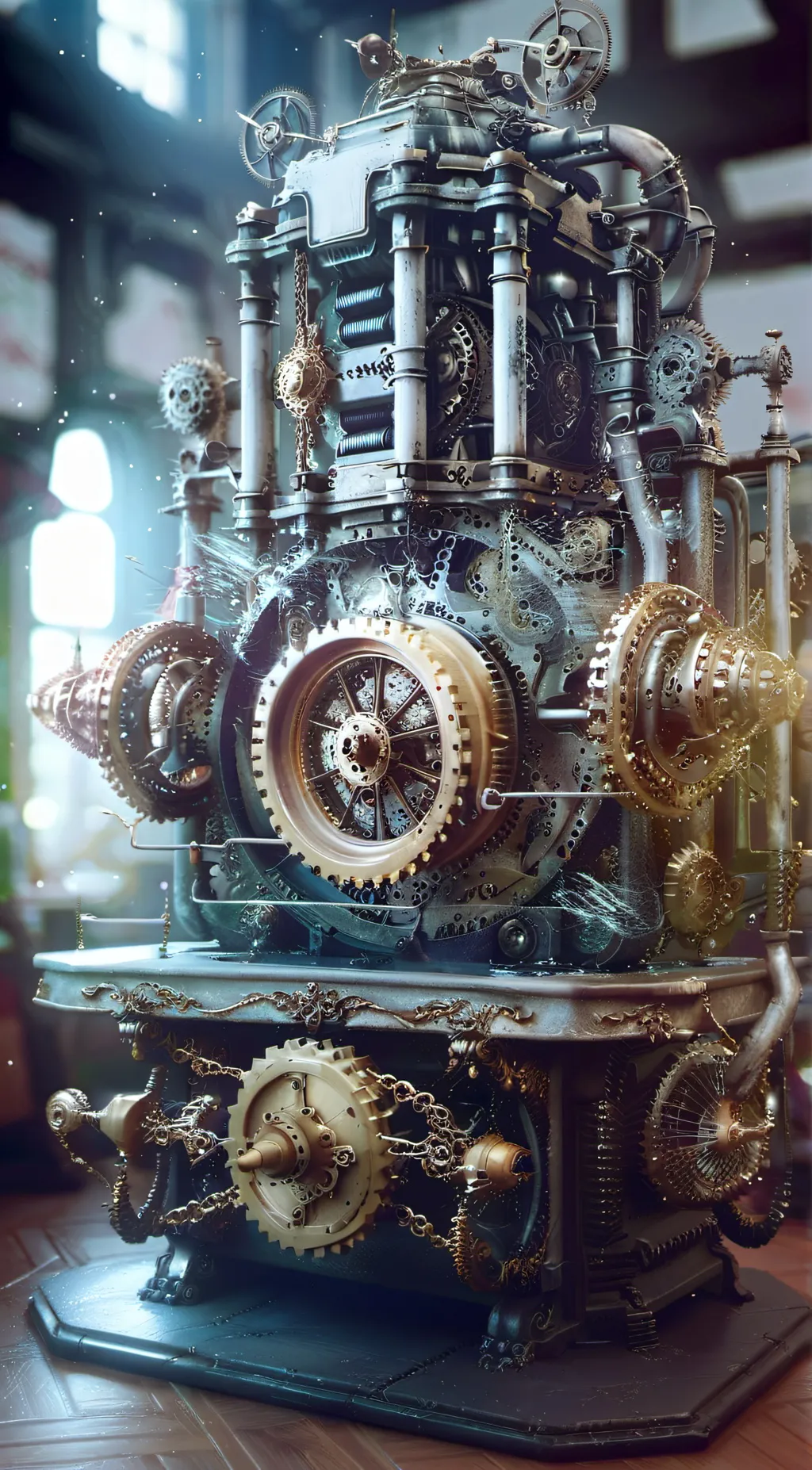 ai character: fat machine  background