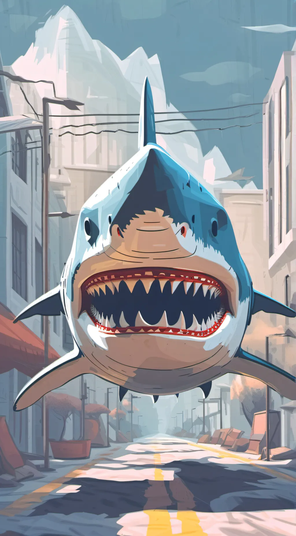 ai character: Meaningless shaark background