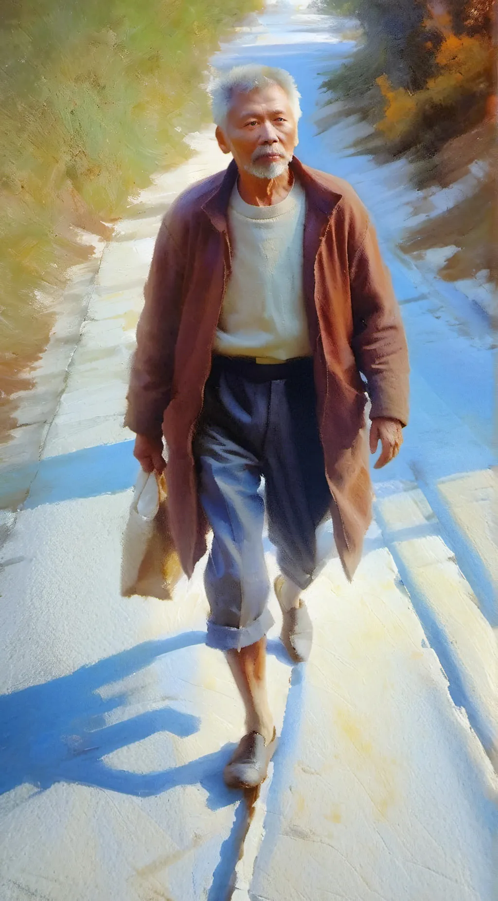 ai character: old man billionair background