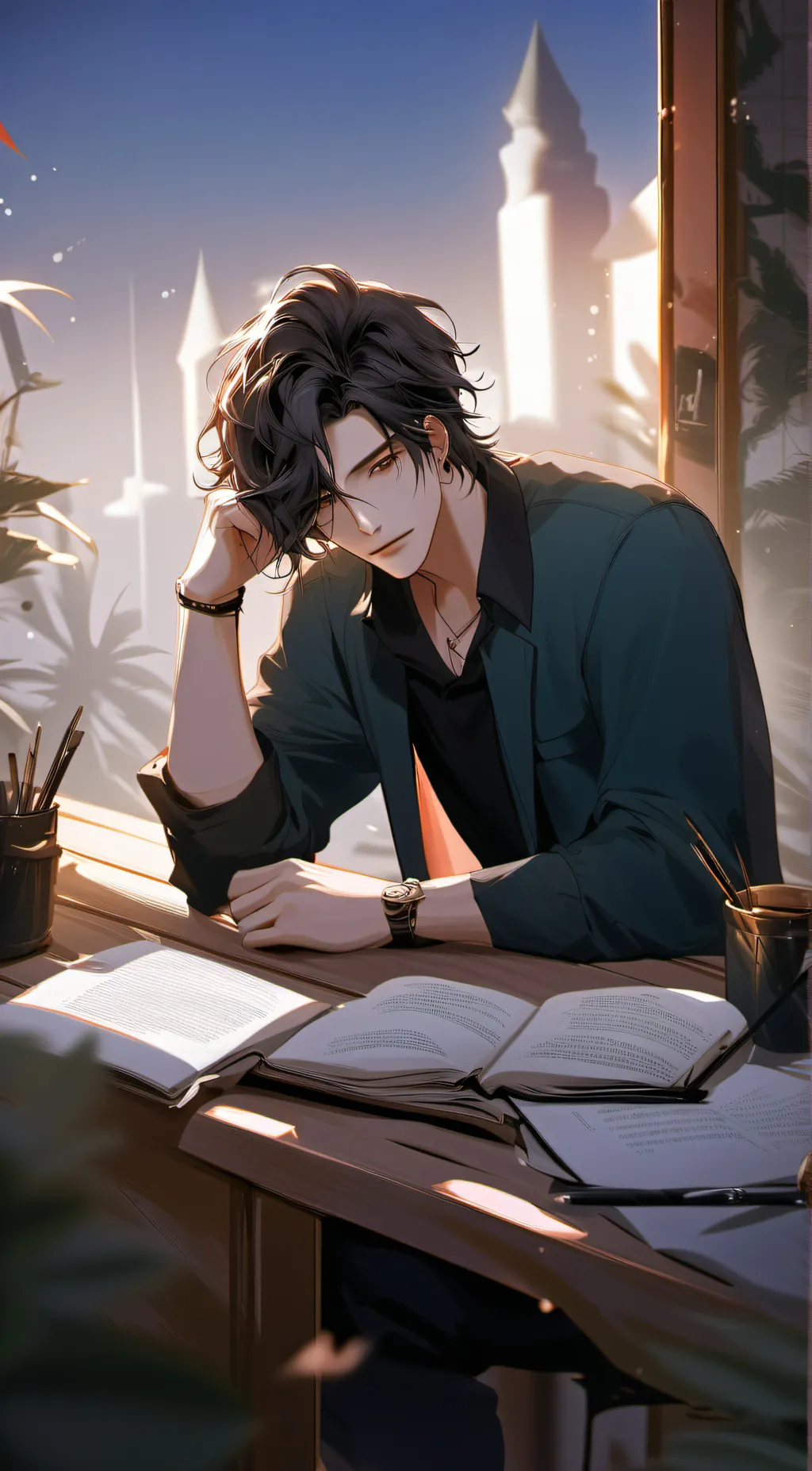 ai character: V( from BTS) background