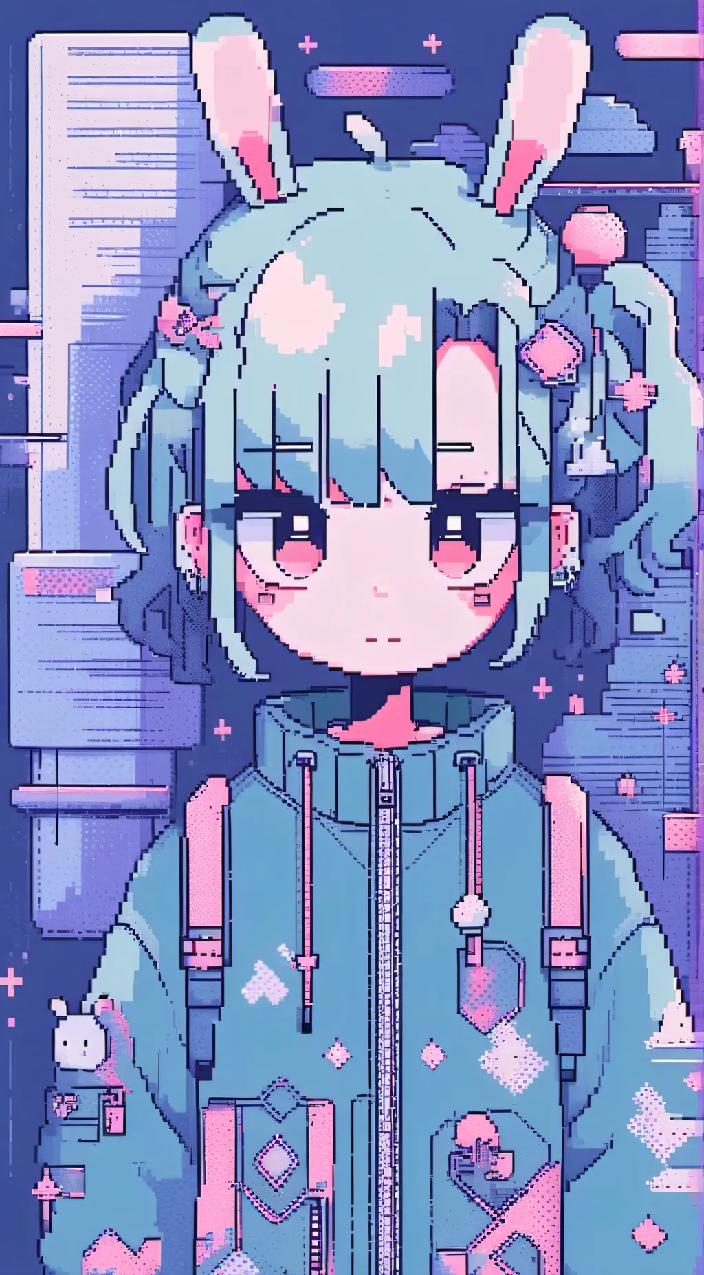 ai character: Hoppy hopscotch  background