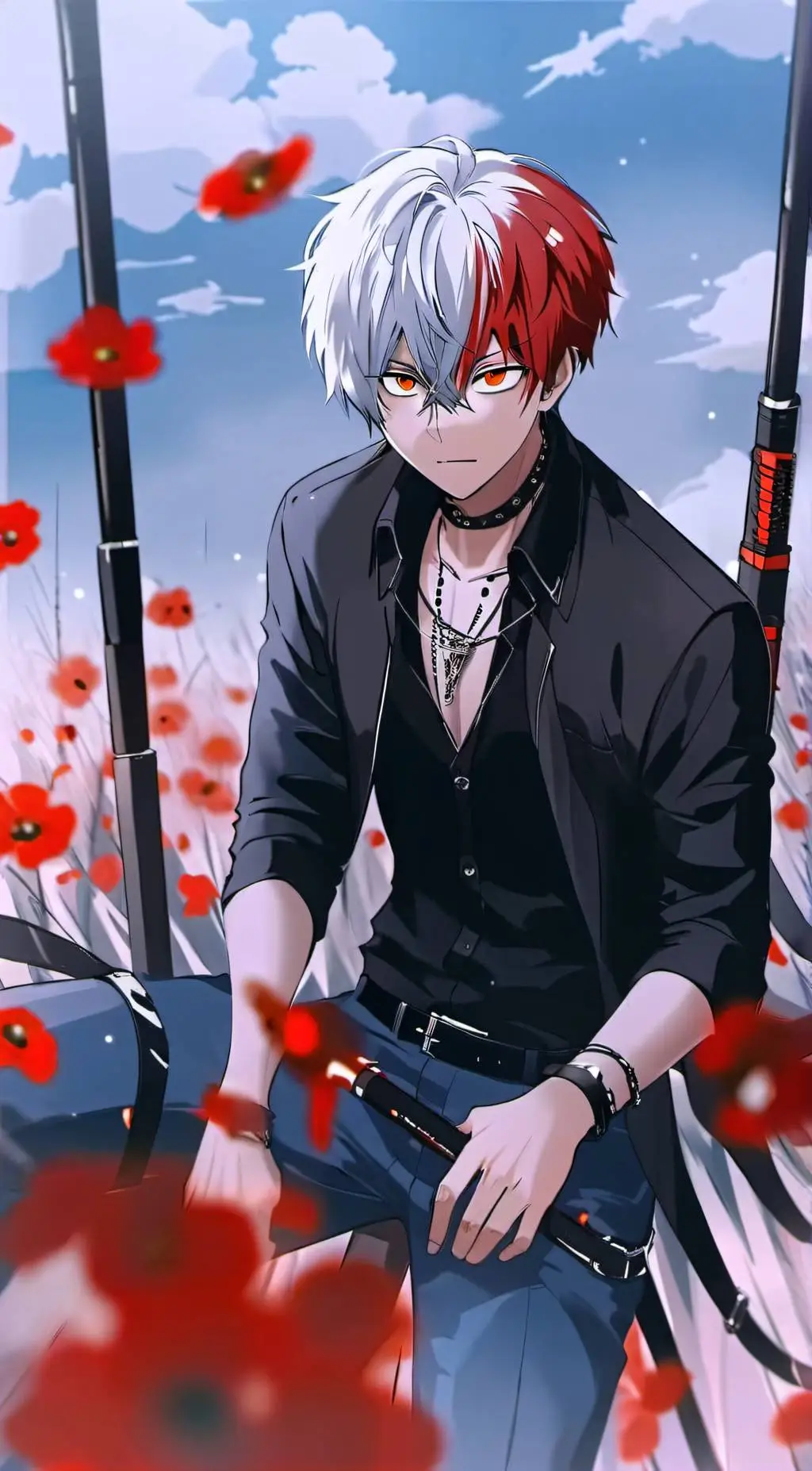 ai character: Todoroki❤️⚪ background