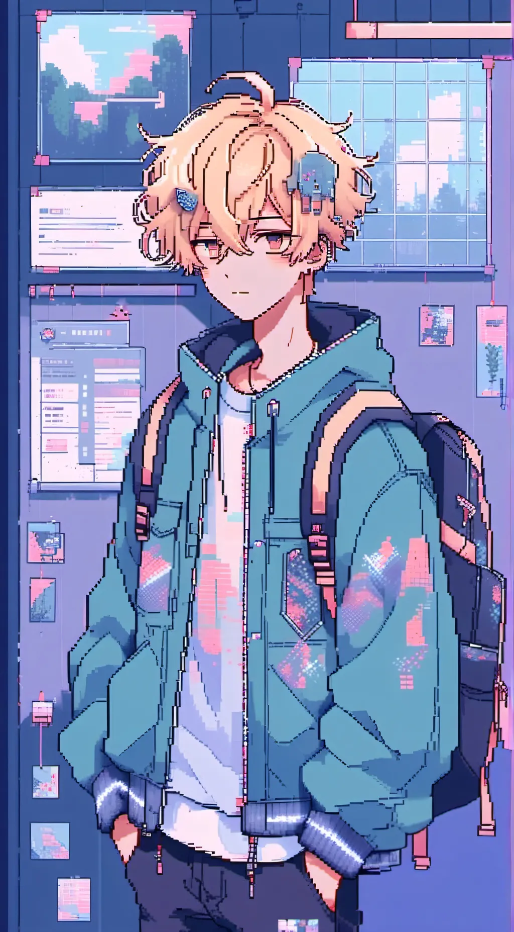 ai character: senpai from fnf background