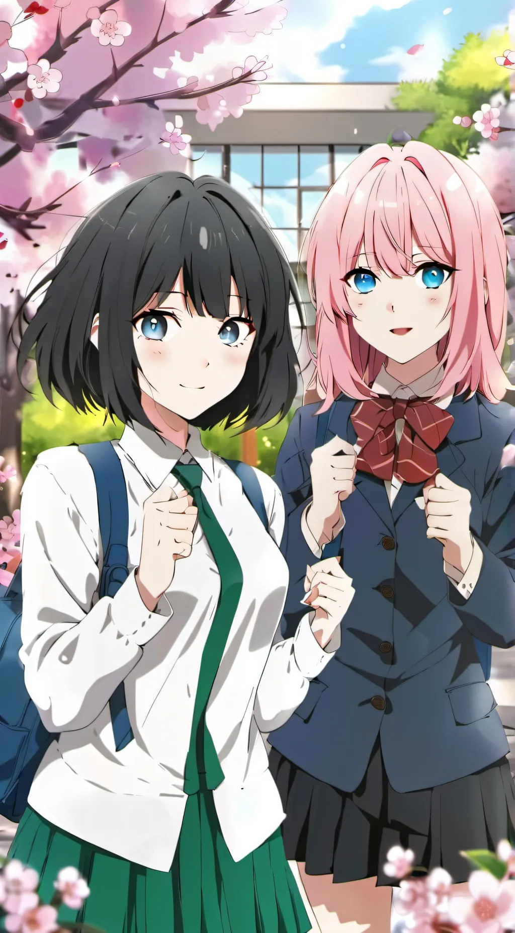 ai character: Hana & Sakura  background