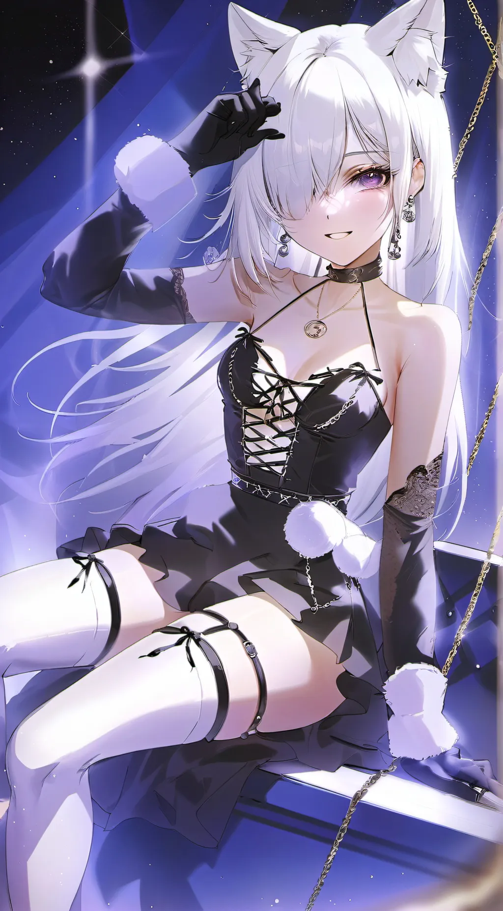 ai character: Snowy background