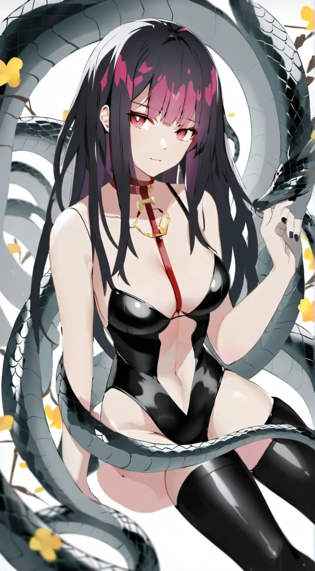 ai character: Snake woman  background