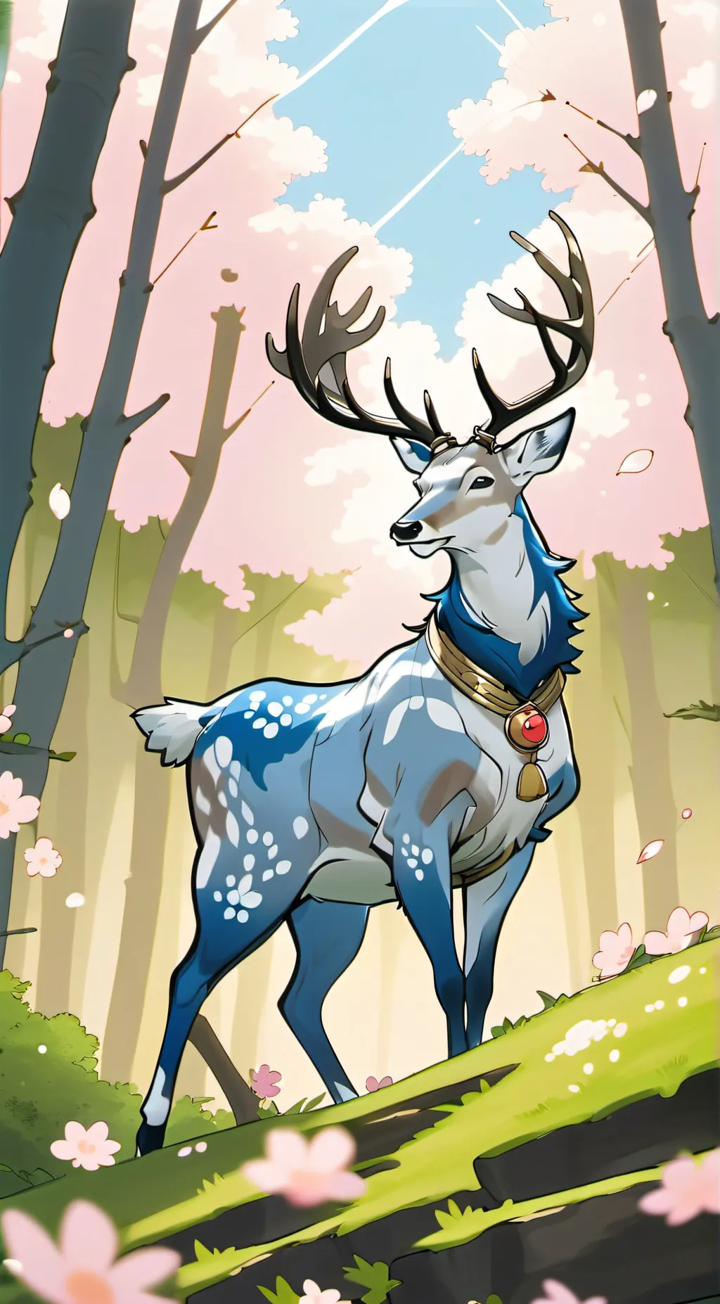 ai character: magical woods  background