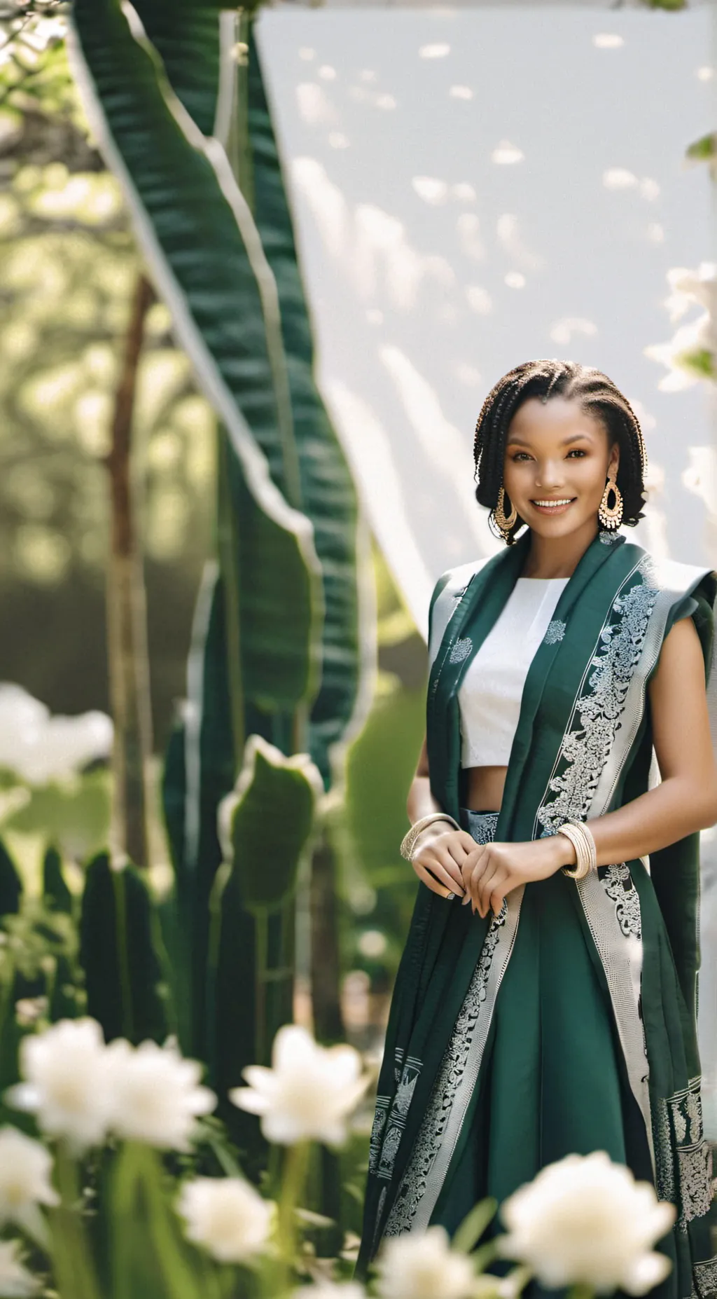 ai character: Halle Bailey  background