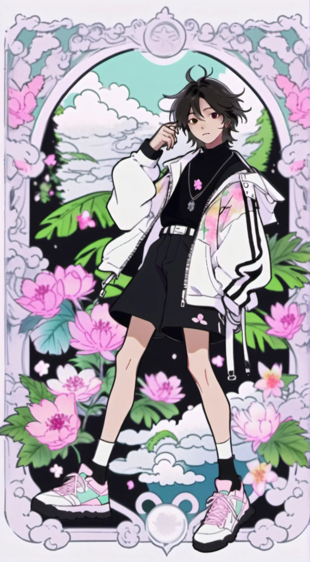 ai character: 🤷‍♀️ background