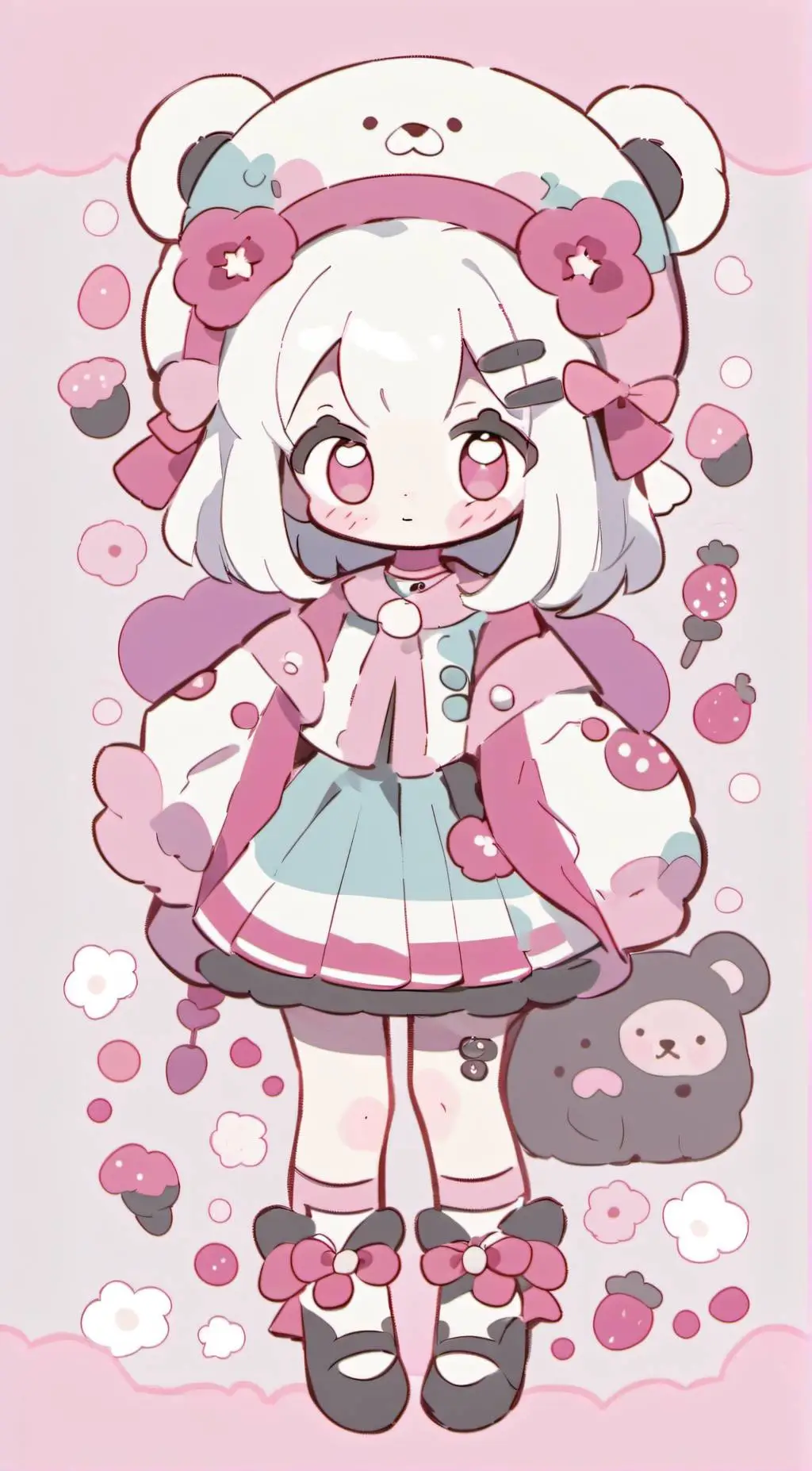 ai character: bear girl background