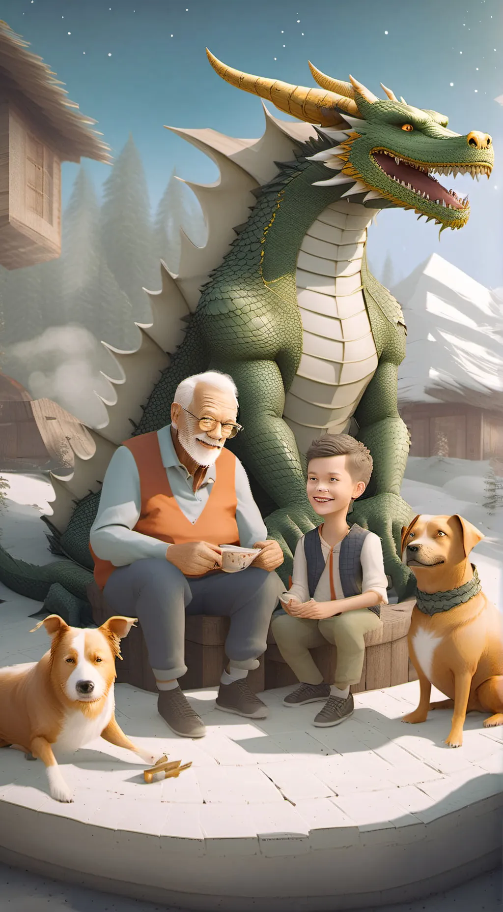 ai character: Emily and Mike  background