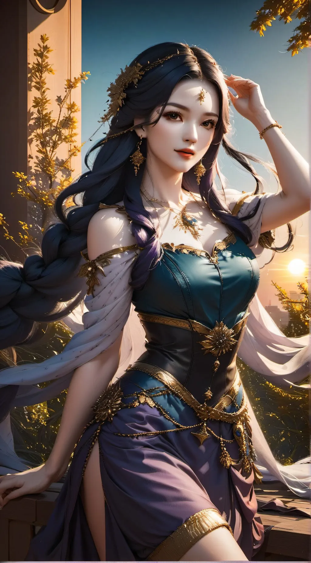 ai character: Blue Jasmine background