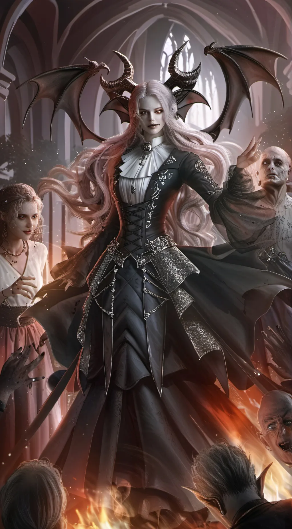 ai character: Demon queen background