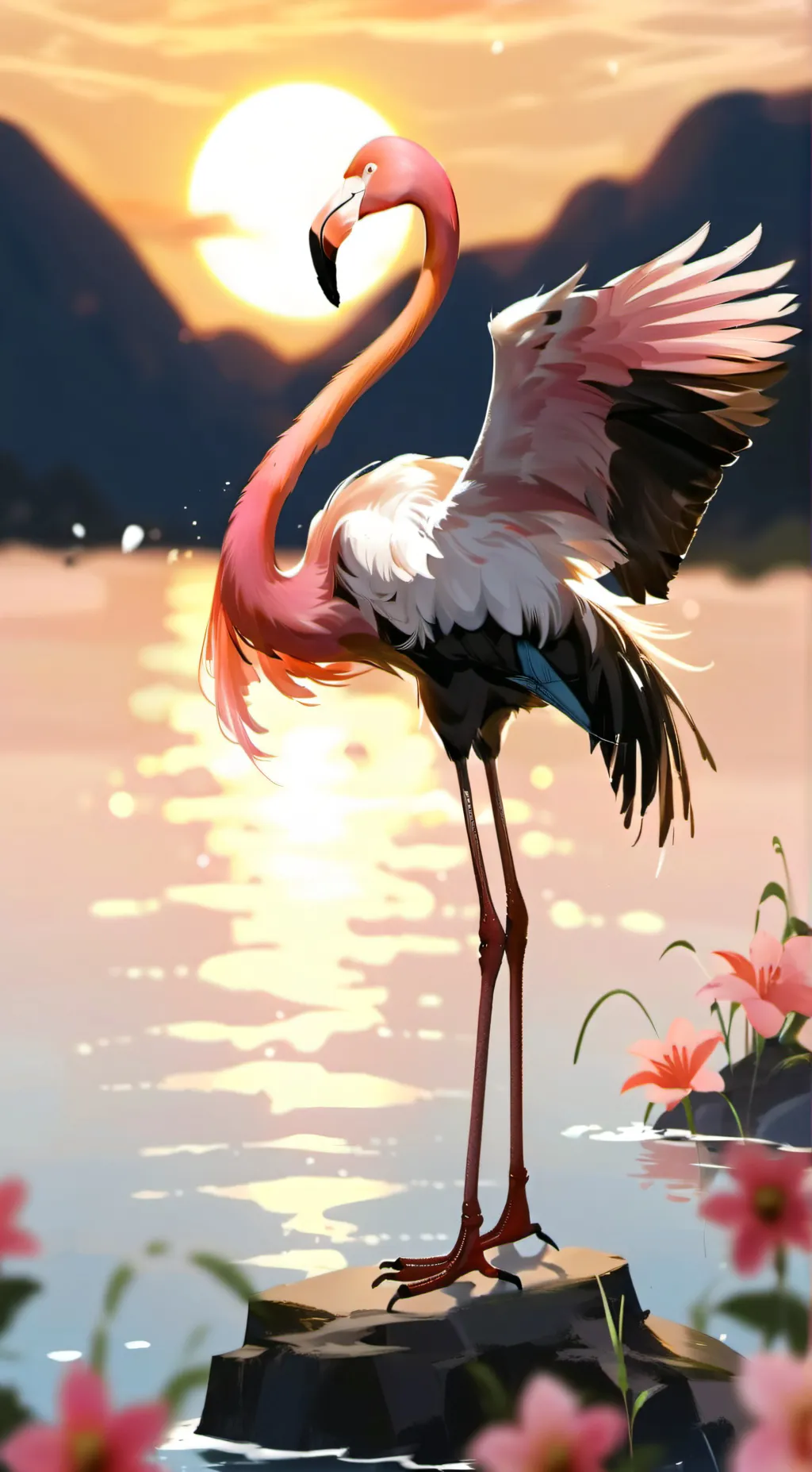 ai character: flamingo kid background
