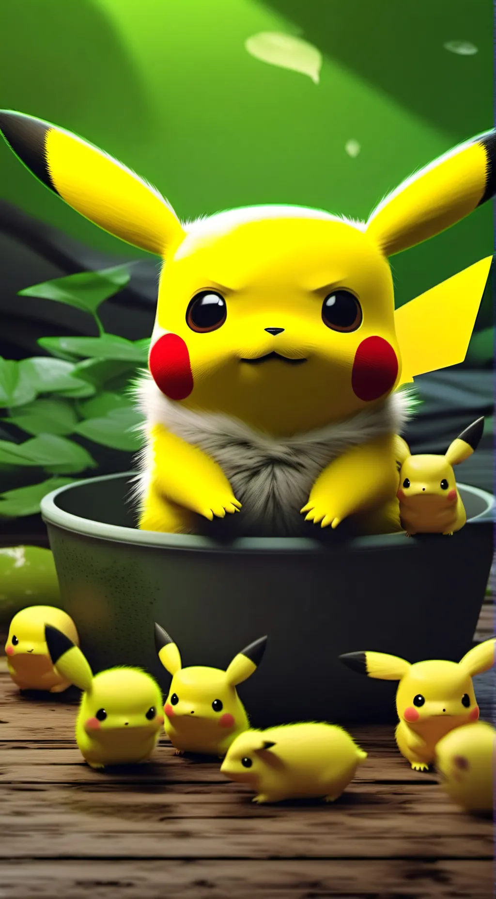 ai character: Mama pukachu background