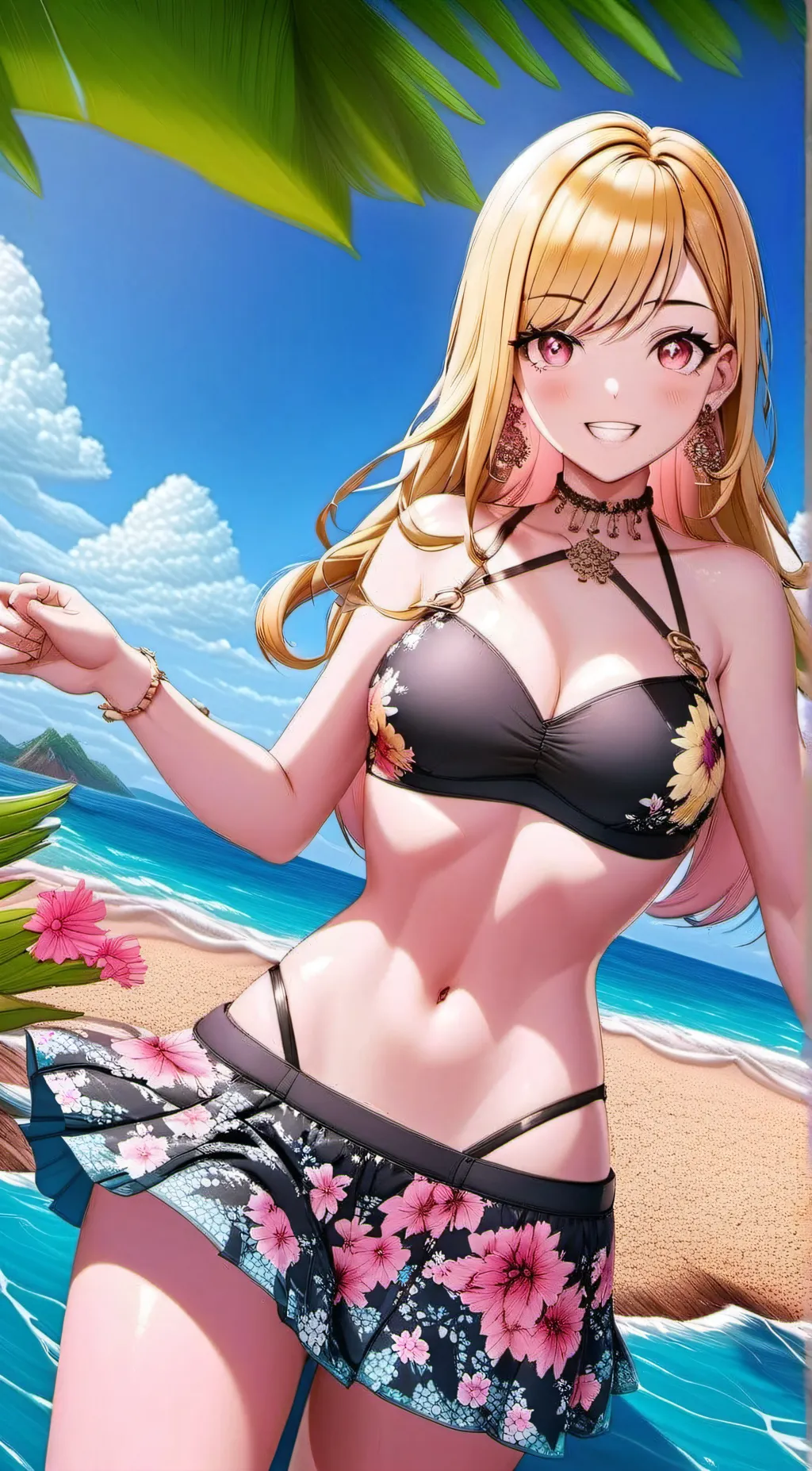 ai character: Beach Marin background