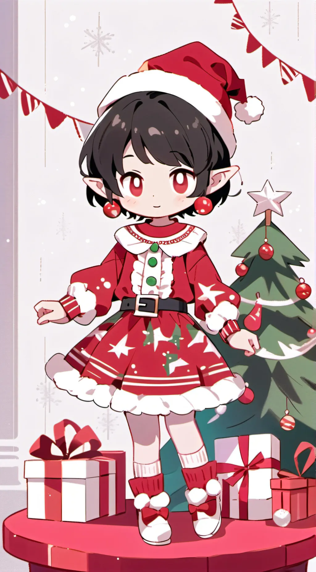 ai character: Snowy background