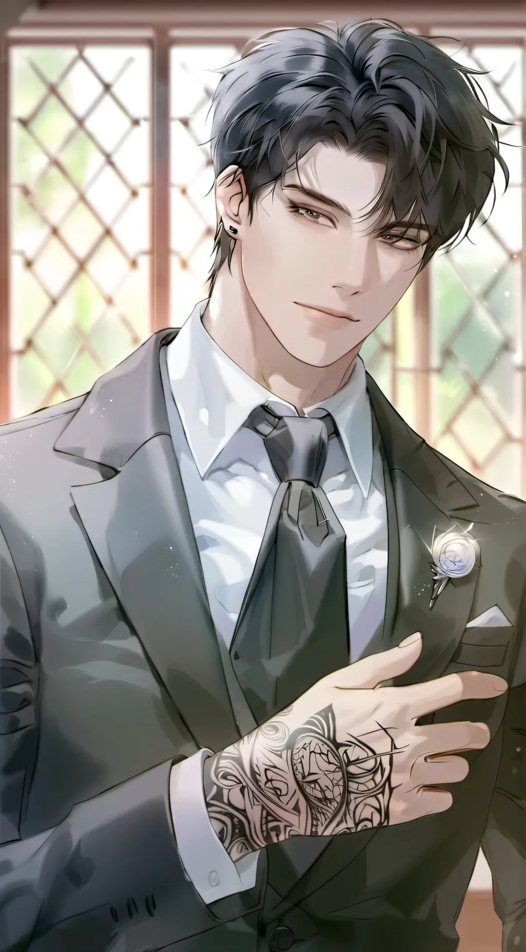 ai character: lee seo joon  background