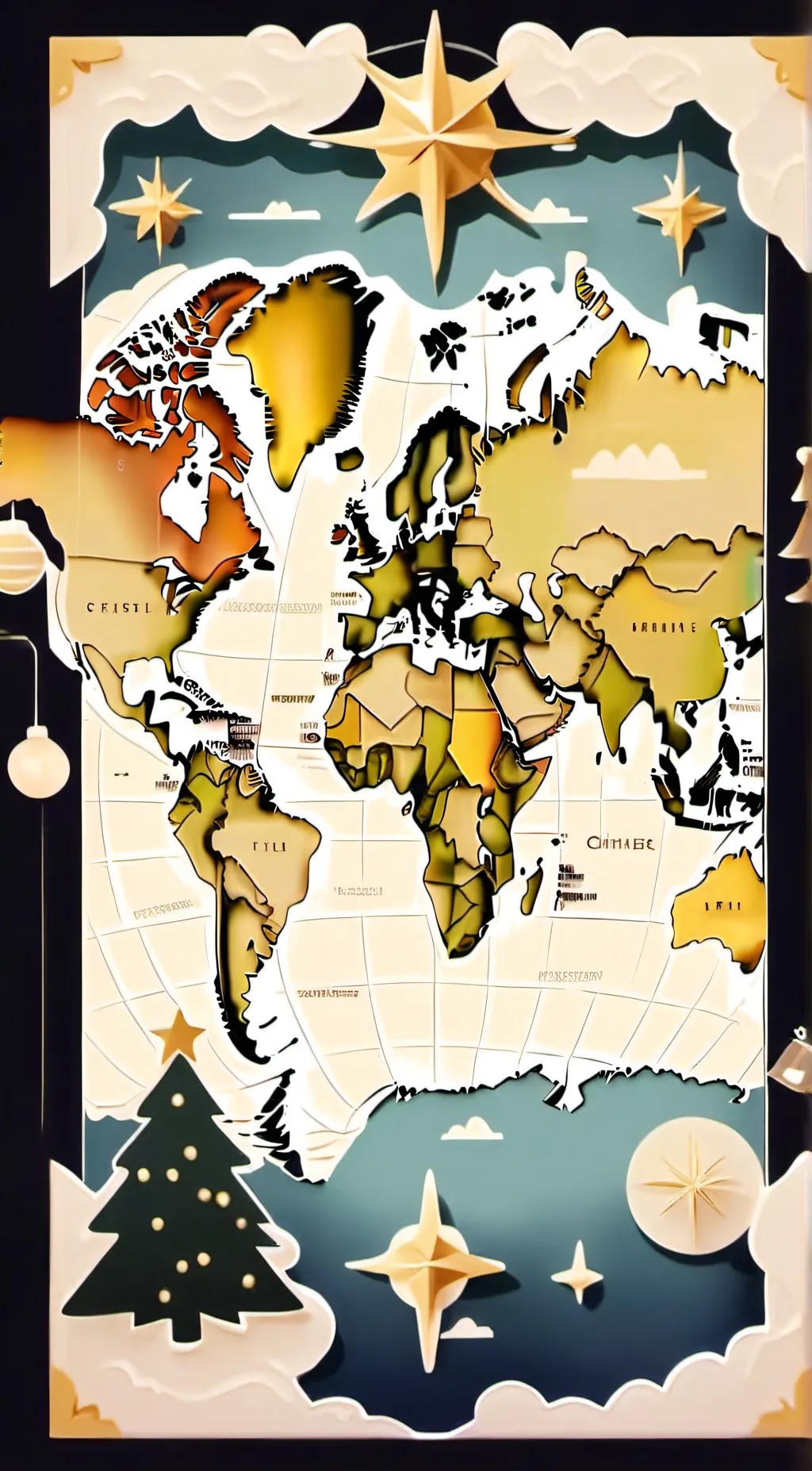 ai character: country christmast background