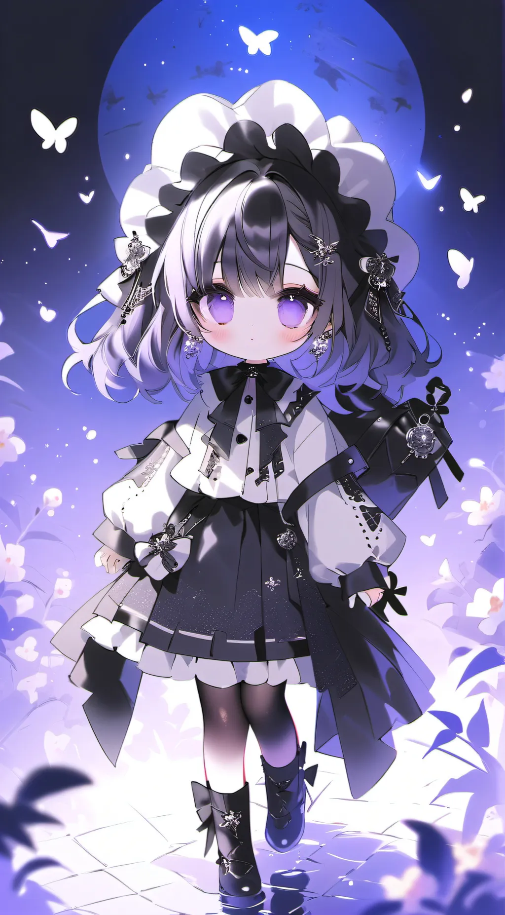 ai character: catnap girl  background