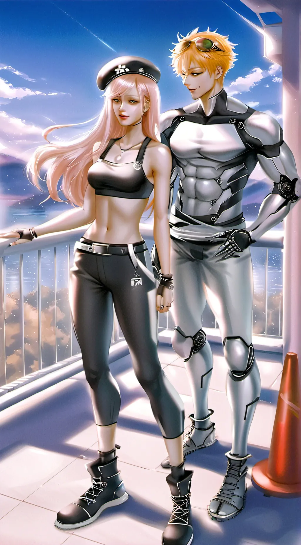 ai character: Rose and bakugo  background