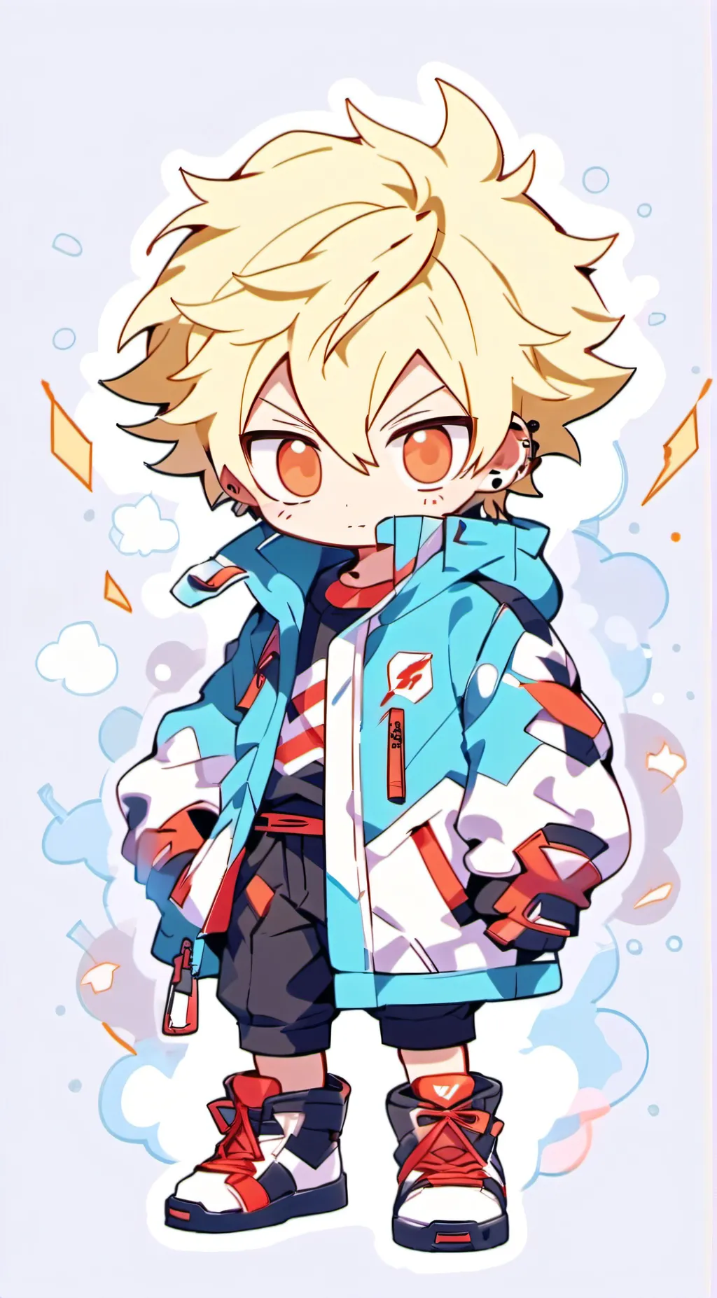 ai character: child hawks.. background