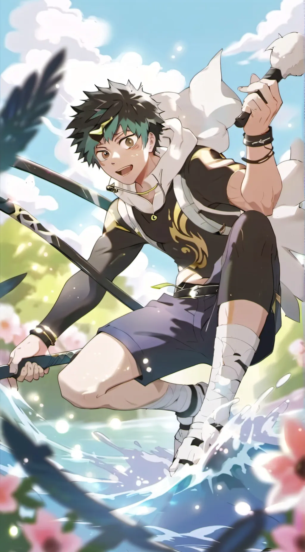 ai character: Izuku midoriya  background