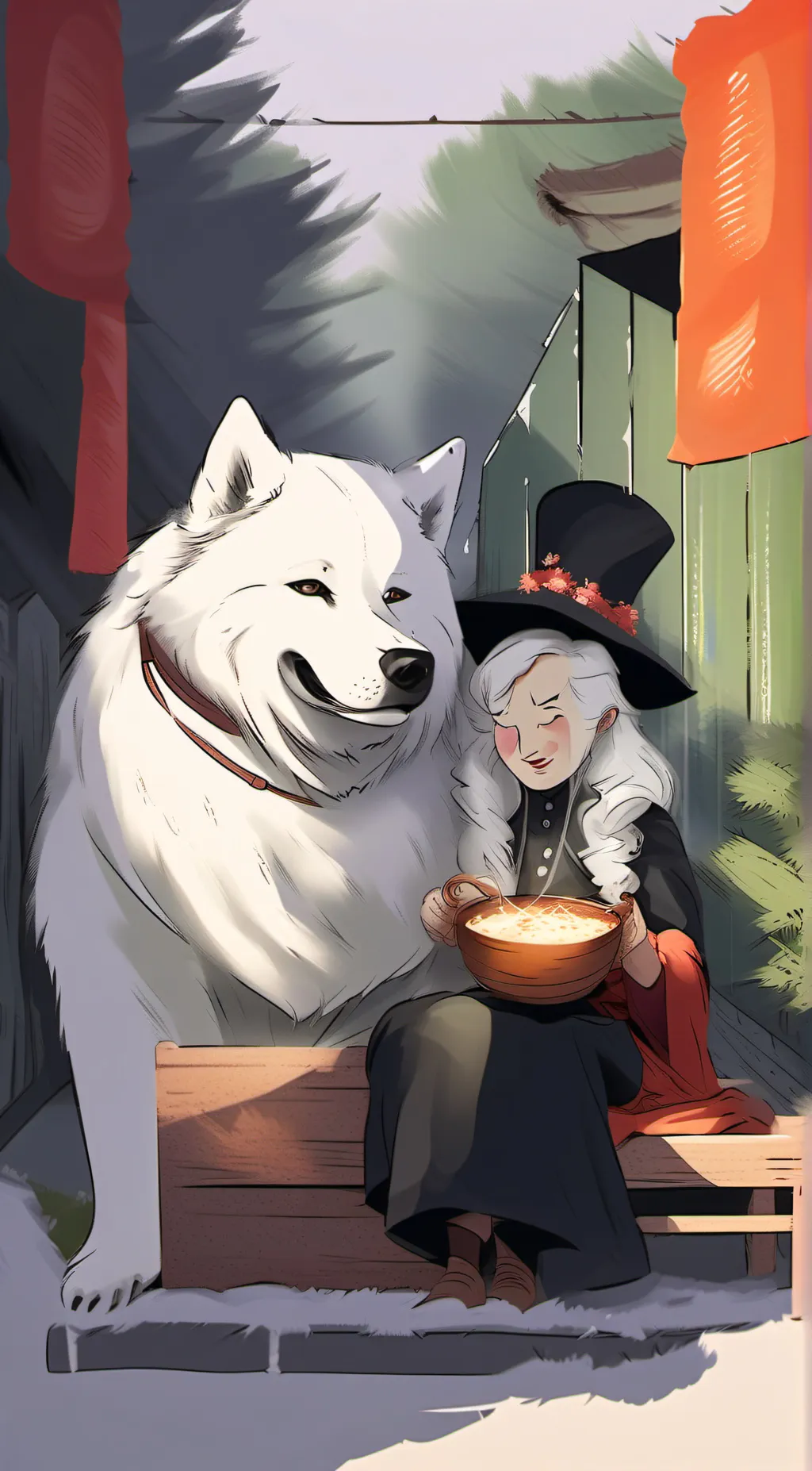 ai character: dog background