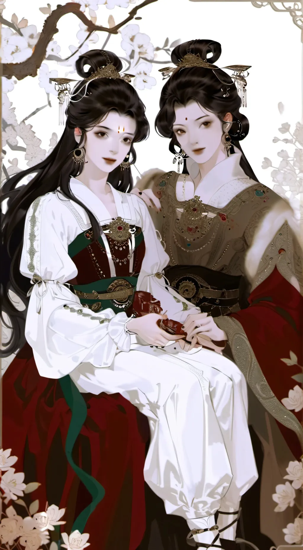 ai character: Luna and Ella background