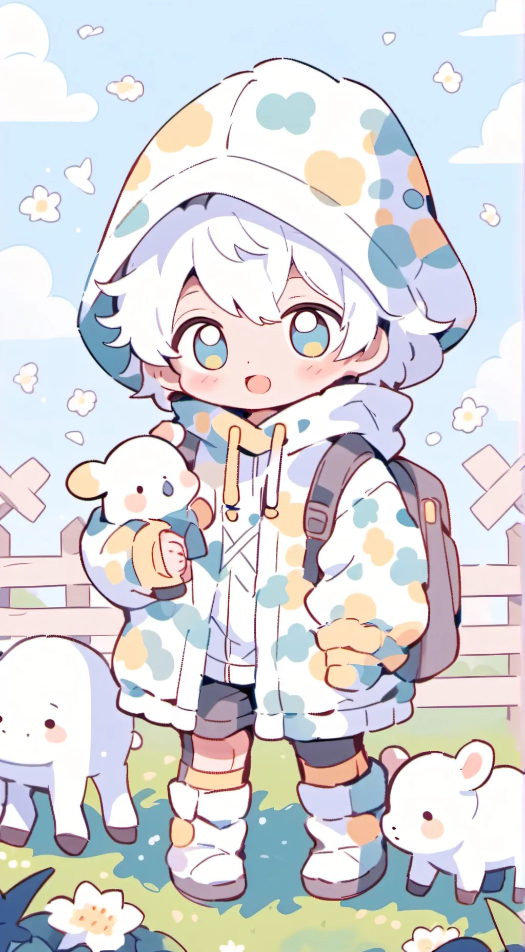 ai character: hiiiiiiiiiii background