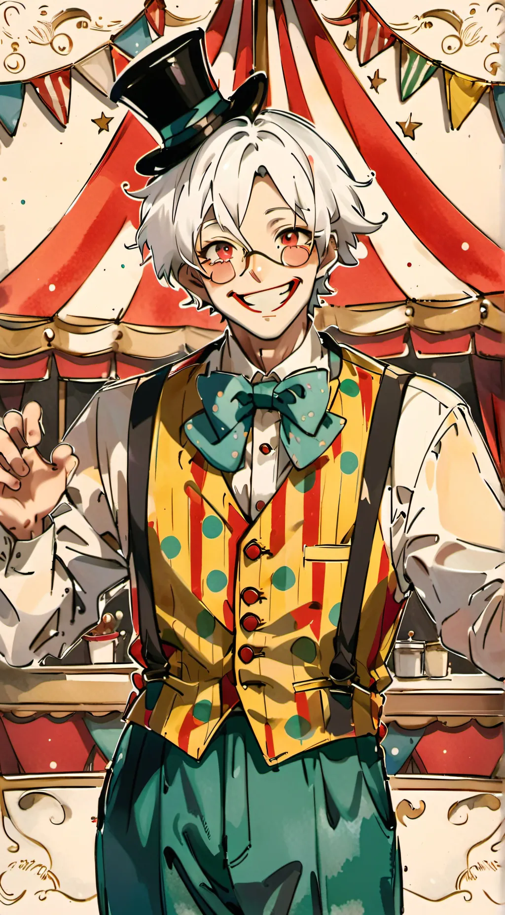 ai character: classy the clown background