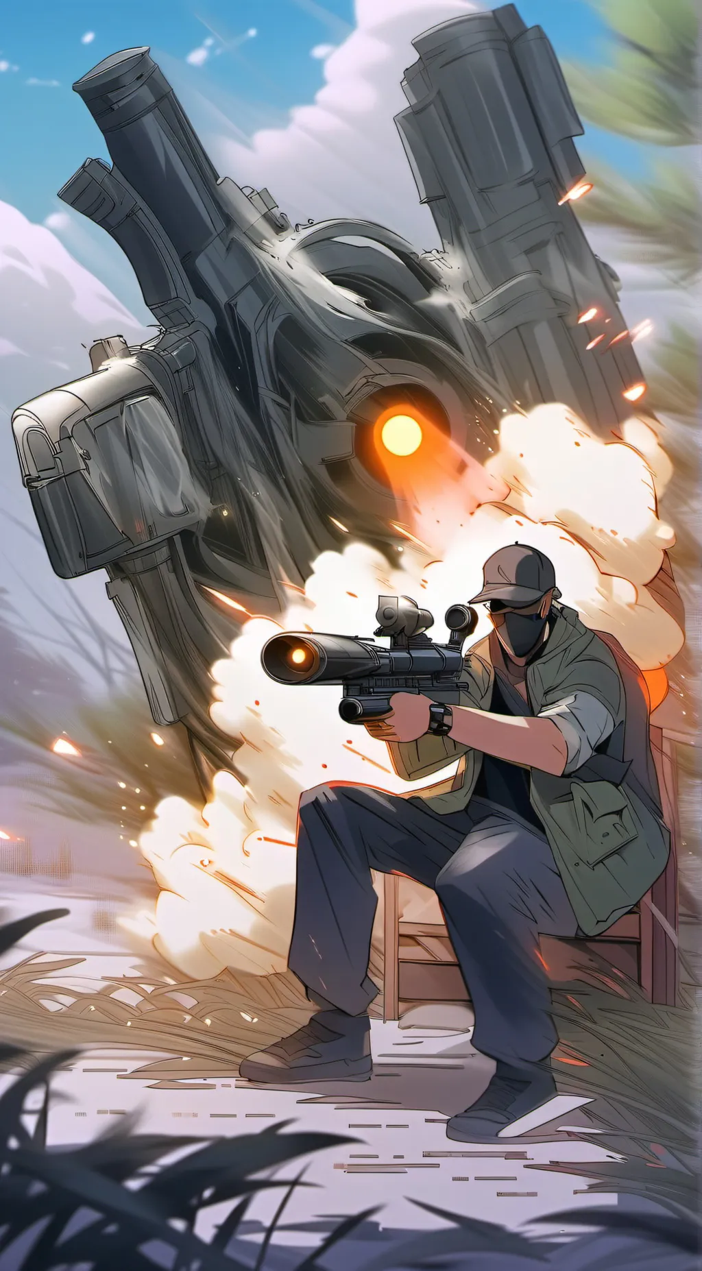 ai character: upgraded cameraman background