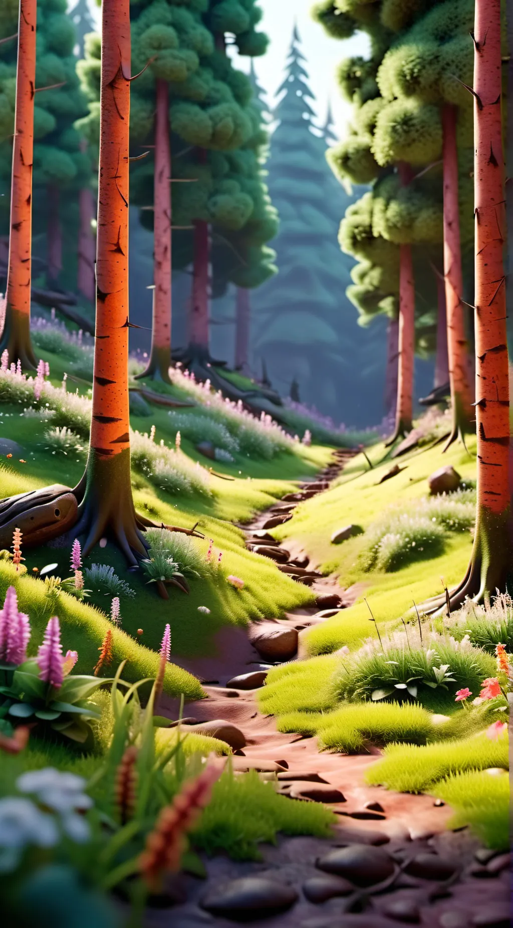 ai character: Smiling critters  background