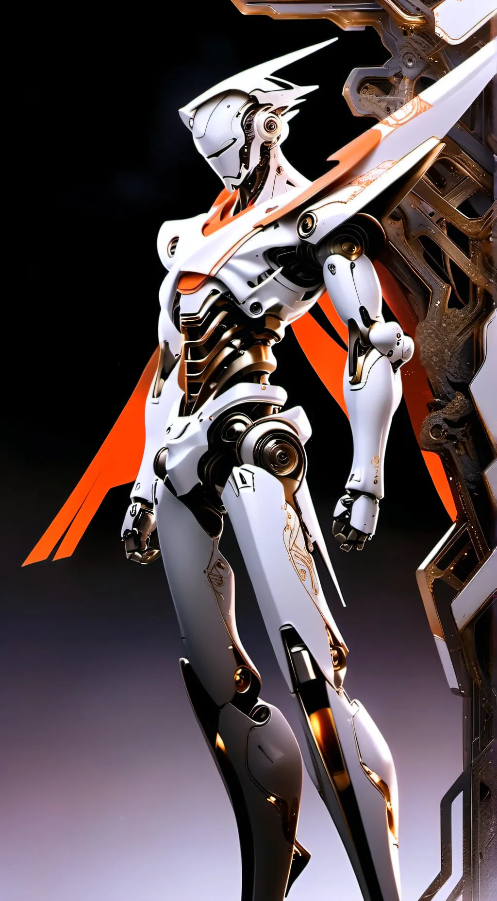 ai character: cyborg warrior background