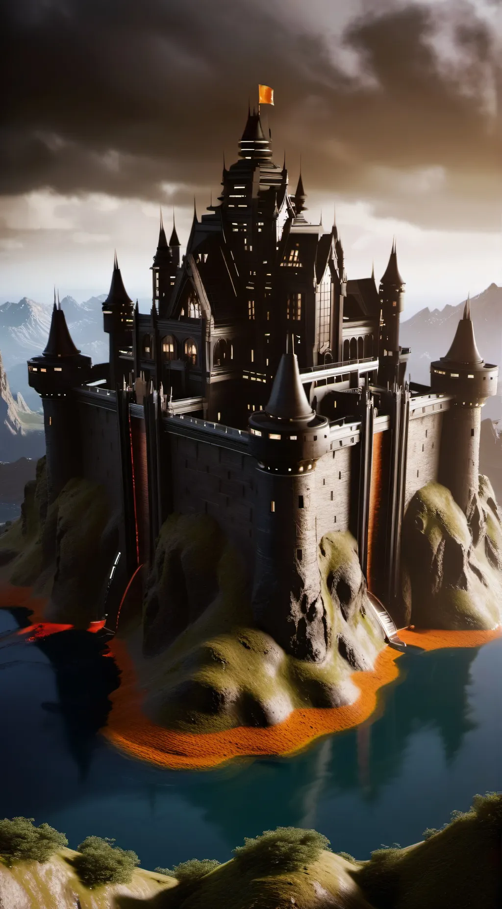 ai character: castle background